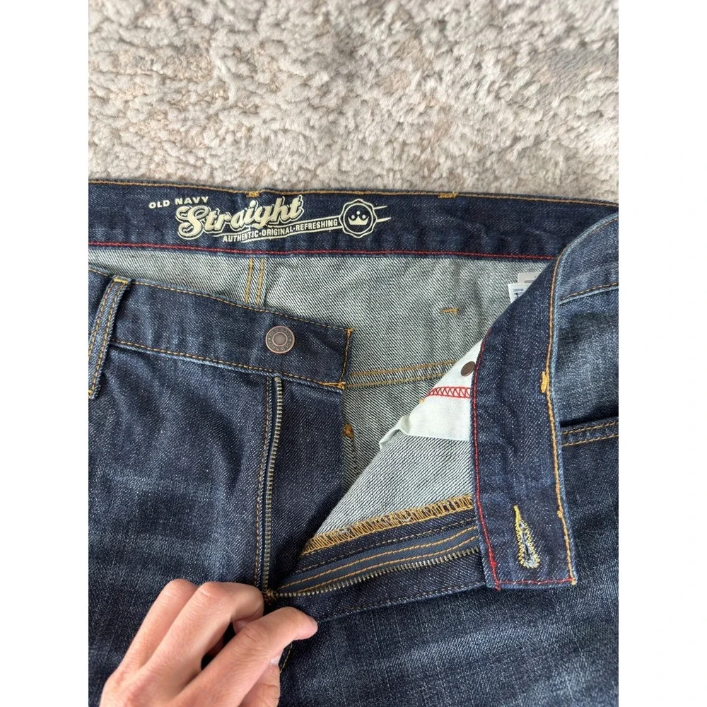 NEW Old Navy Size 36W 30L Straight Leg Denim Jean Pants Casual Button Zip NWT